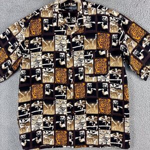 Vintage Southpole Boxer Shirt Mens XL Black Brown Y2K 90s‎ Hip Hop Streetwear